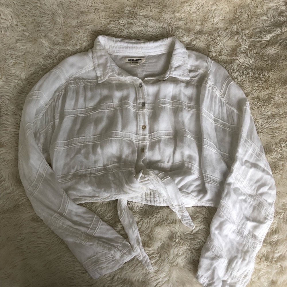 Button down crop top